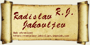 Radislav Jakovljev vizit kartica